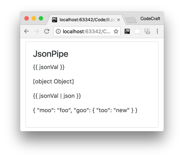 json pipe